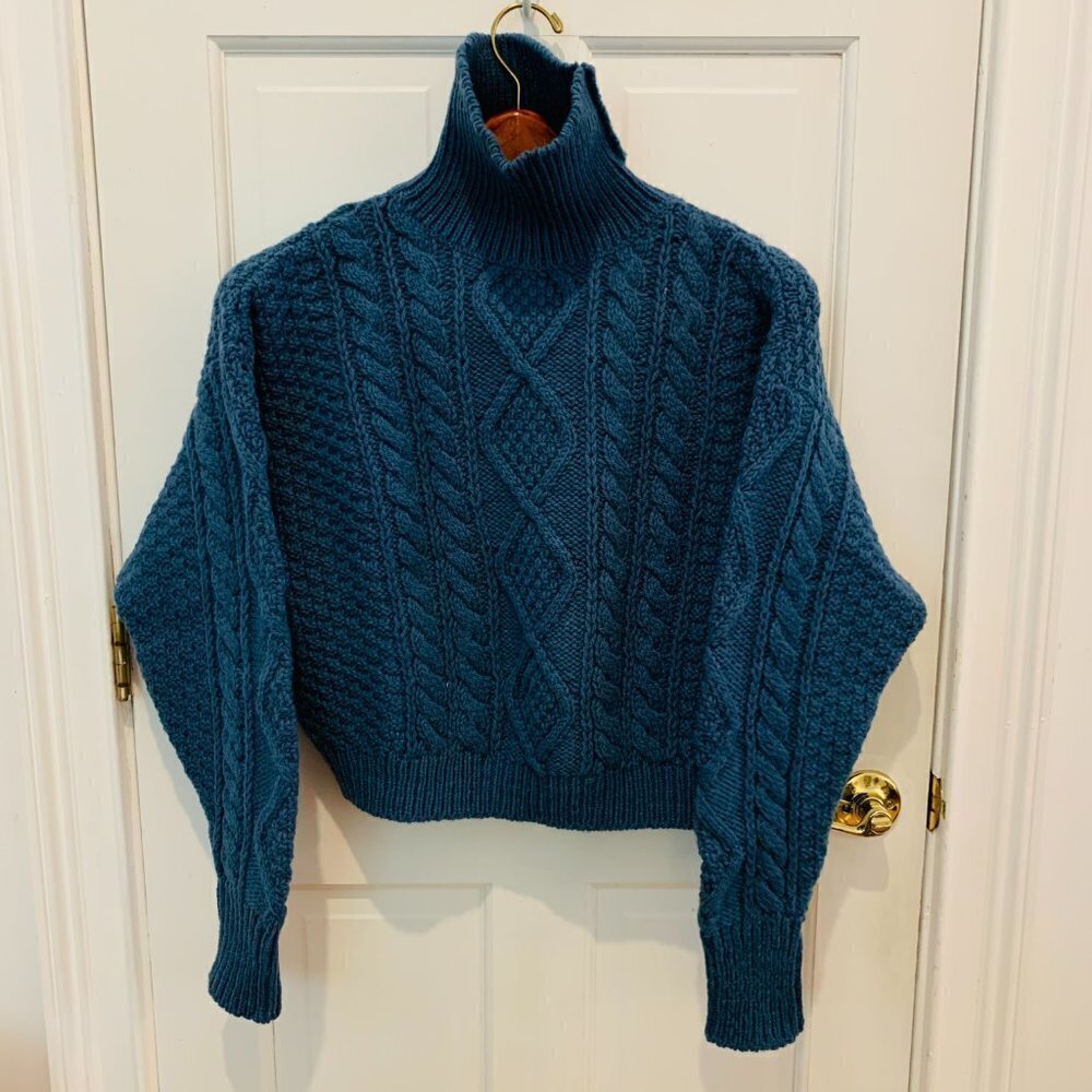 VINTAGE LAURA ASHLEY NORDIC Warm Wool Chunky Knit JUMPER SWEATER size M L